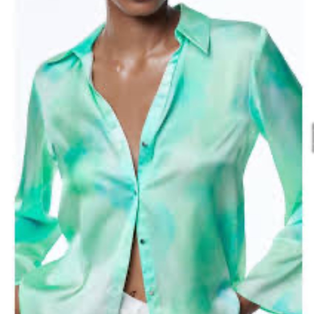 Zara Mint Green Blouse